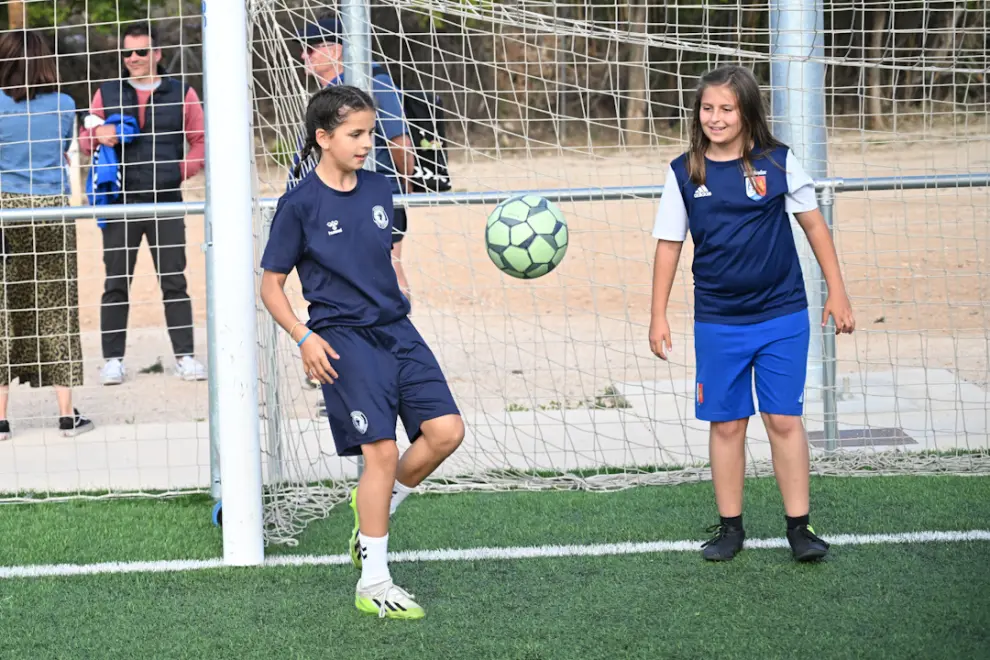 Entrenamiento del Zaragoza Club de Fútbol Femenino.