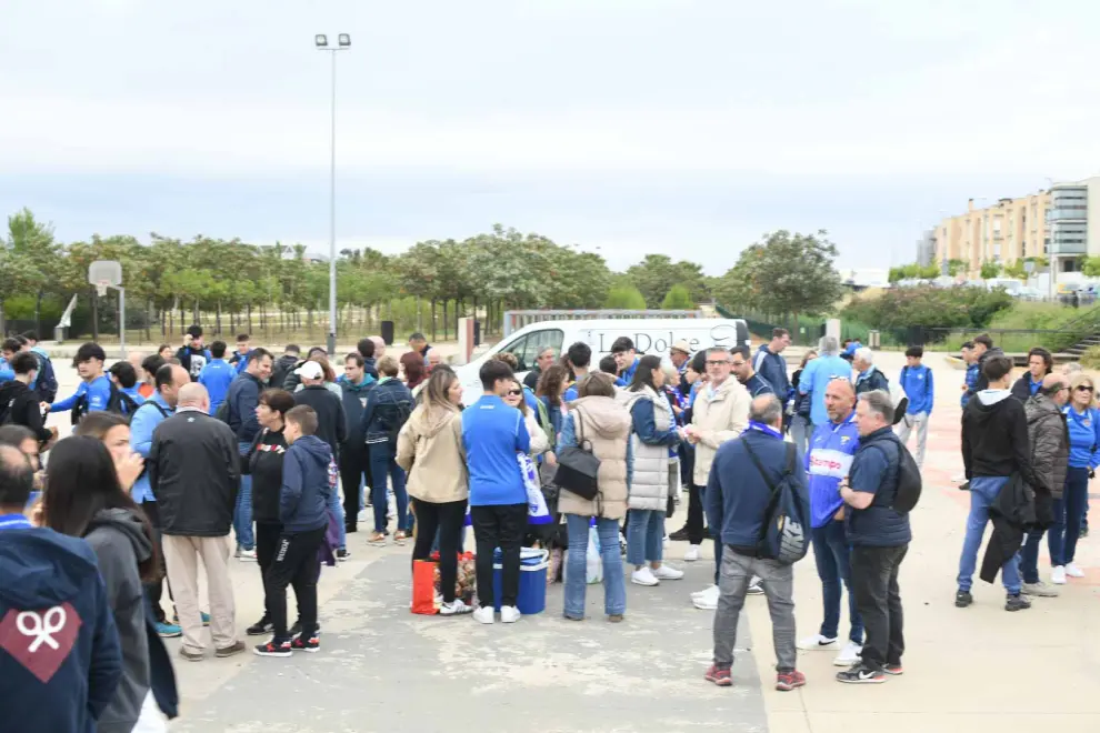 Los aficionados han llenado hasta nueve autobuses con destino al estadio de Los Pajaritos para la vuelta del 'playoff' por el ascenso a Primera RFEF ante el Numancia.