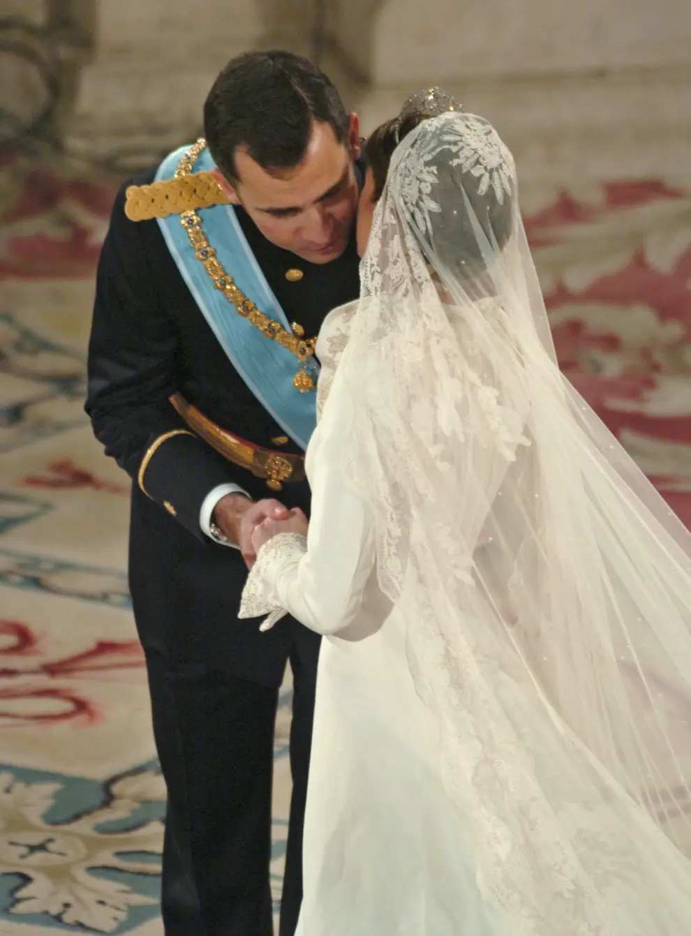 Imágenes de la Boda Real del entonces Príncipe Felipe y doña Letizia en 2004.