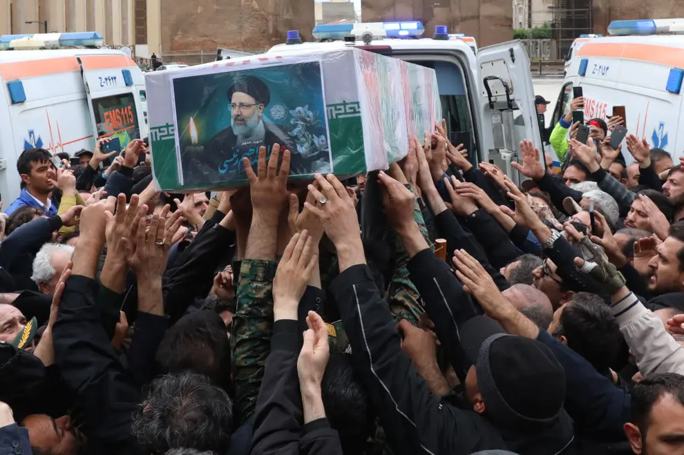 Cortejo fúnebre en Tabriz por la muerte del presidente de Irán, Ebrahim Raisí