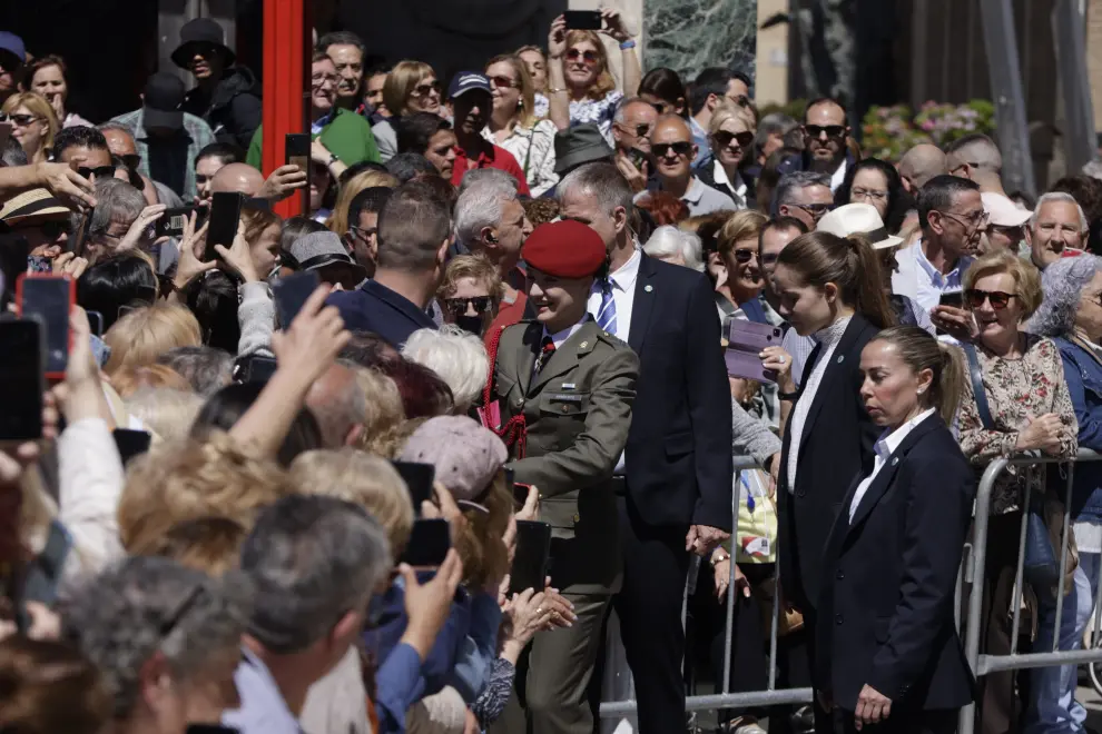 Pasillo a la princesa Leonor en su homenaje en Zaragoza