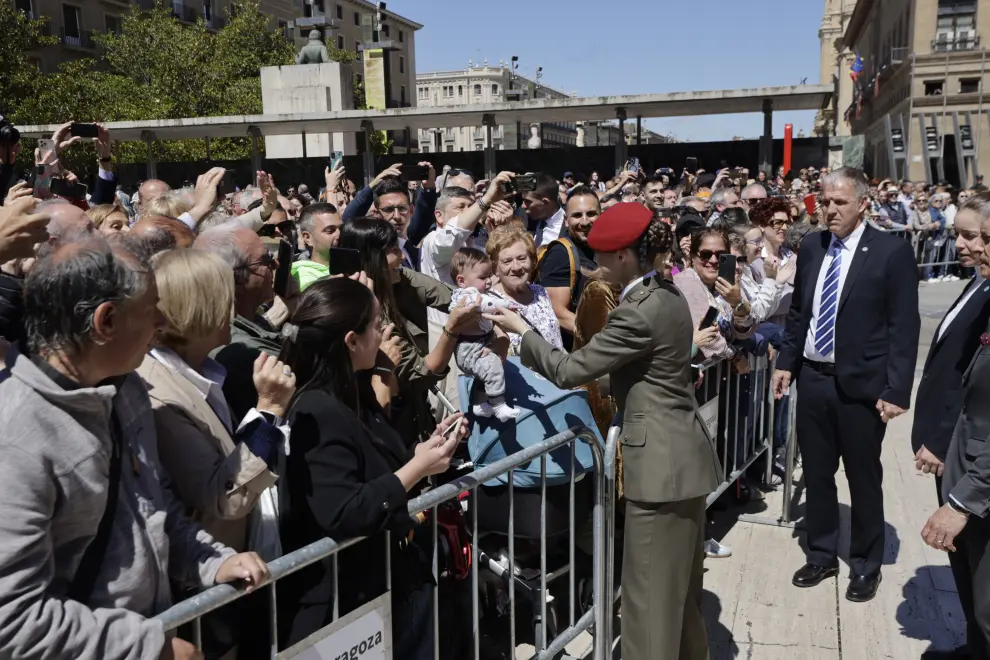 Pasillo a la princesa Leonor en su homenaje en Zaragoza