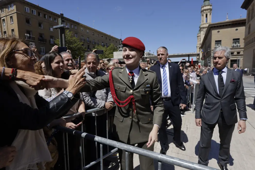 Pasillo a la princesa Leonor en su homenaje en Zaragoza