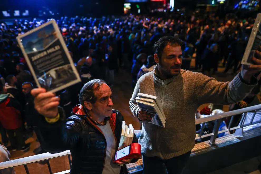 Javier Milei en la presentación de su nuevo libro en el Estadio Luna Park de Buenos Aires