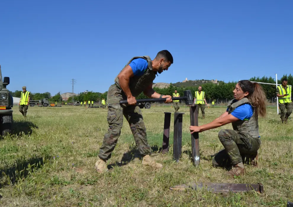 Unos 80 militares de casi toda España disputan en Calatayud sus campeonatos de instrucción física