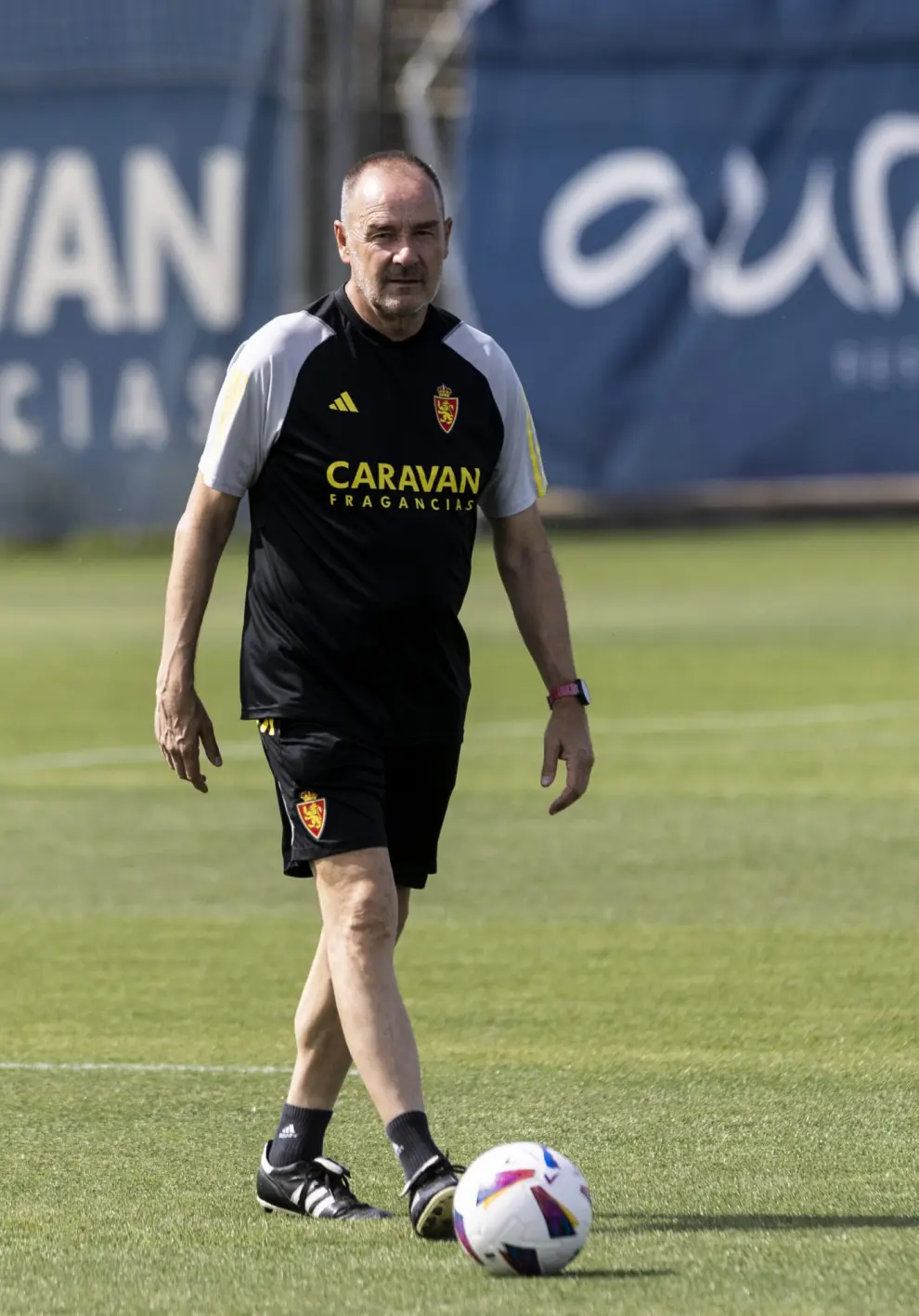 Entrenamiento del Real Zaragoza en la Ciudad Deportiva en la última semana de competición.