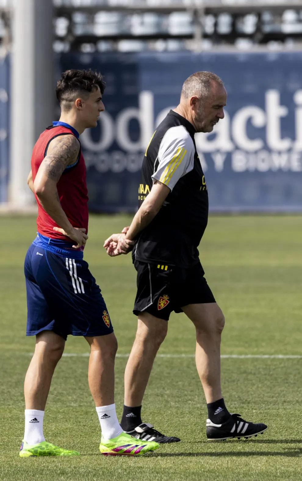 Entrenamiento del Real Zaragoza en la Ciudad Deportiva en la última semana de competición.