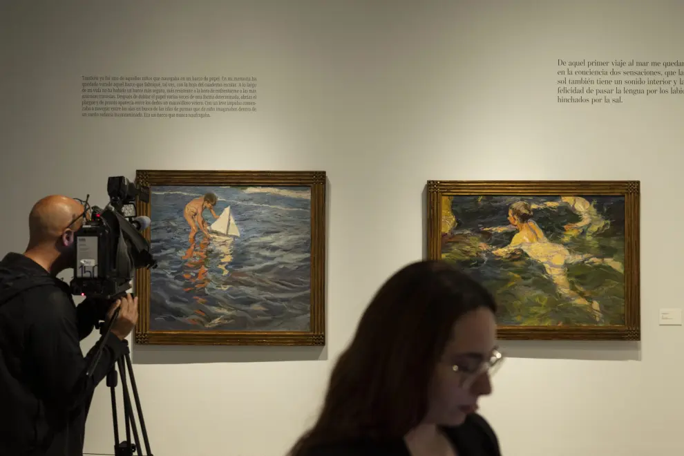La exposición 'En el mar de Sorolla con Manuel Vicent' puede visitarse hasta el 22 de septiembre en el Museo Goya.