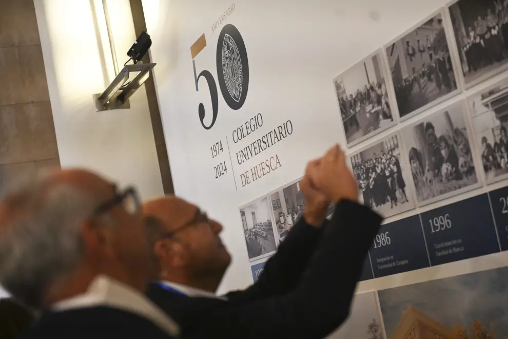 Acto de celebración de los 50 años del Colegio Universitario de Huesca.