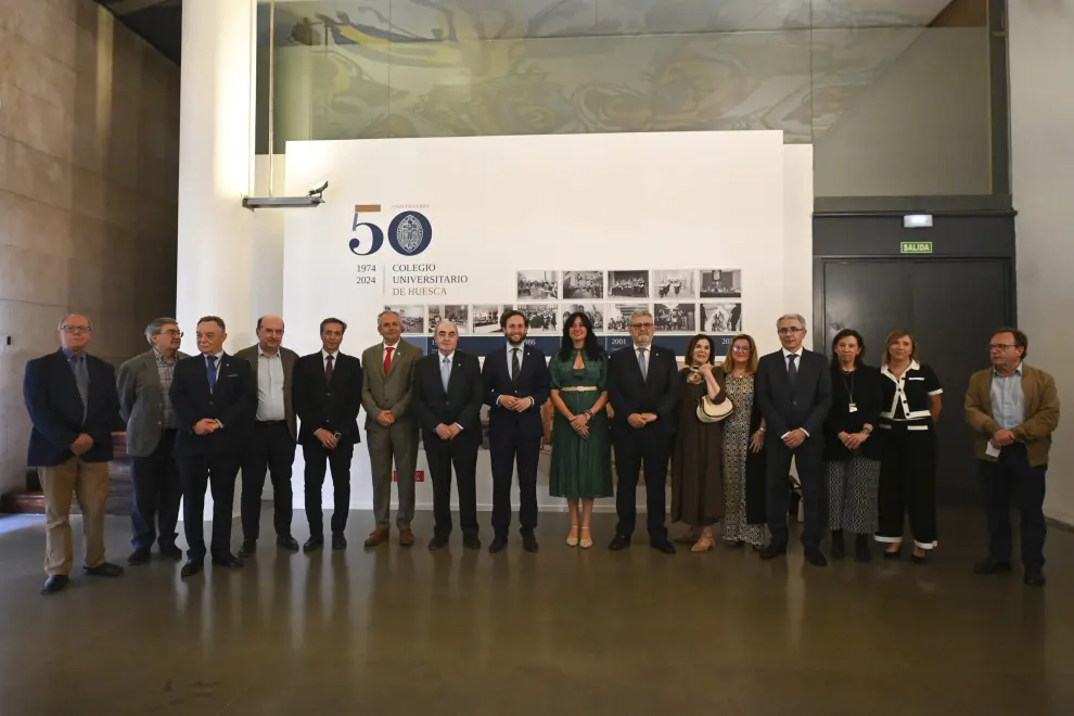 Acto de celebración de los 50 años del Colegio Universitario de Huesca.