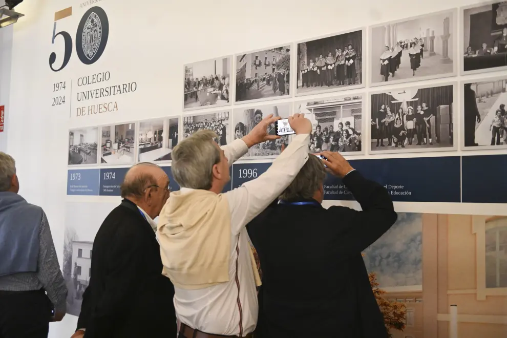 Acto de celebración de los 50 años del Colegio Universitario de Huesca.