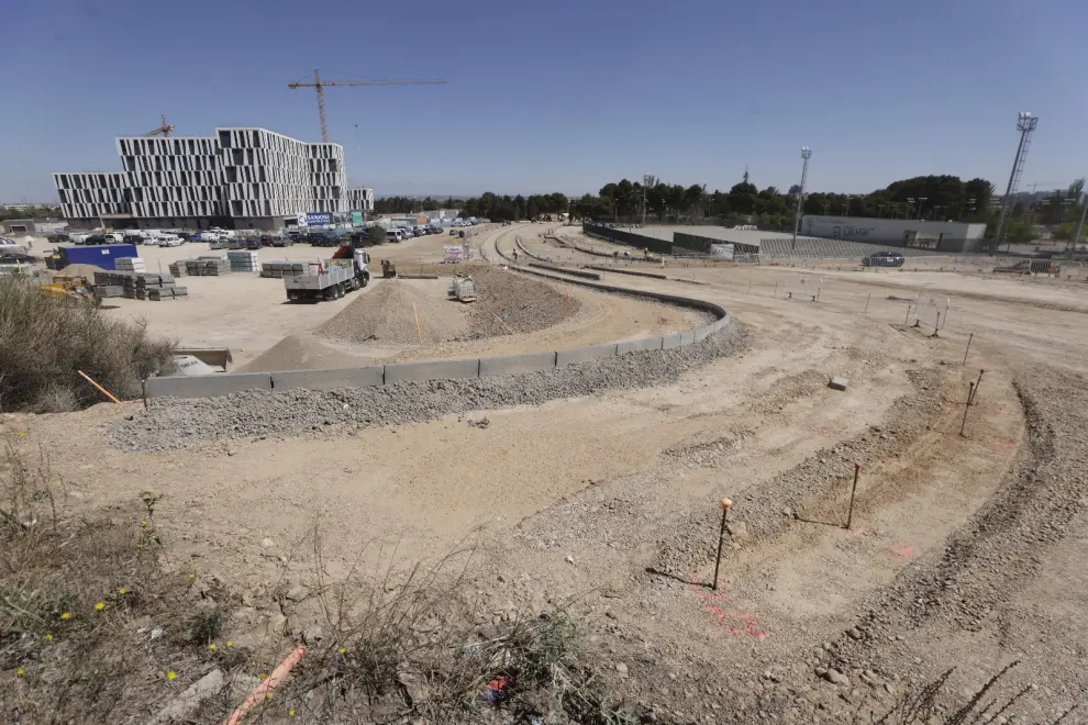 Visita a las obras del nuevo vial de Gómez Laguna