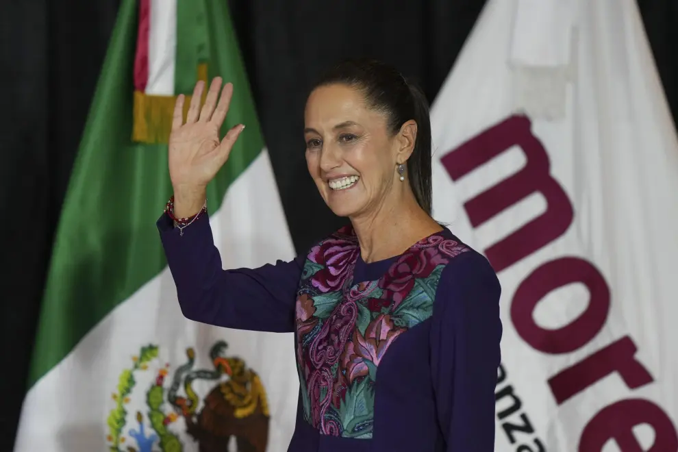 La candidata oficialista a la presidencia de México, Claudia Sheinbaum, primera mujer presidenta de México