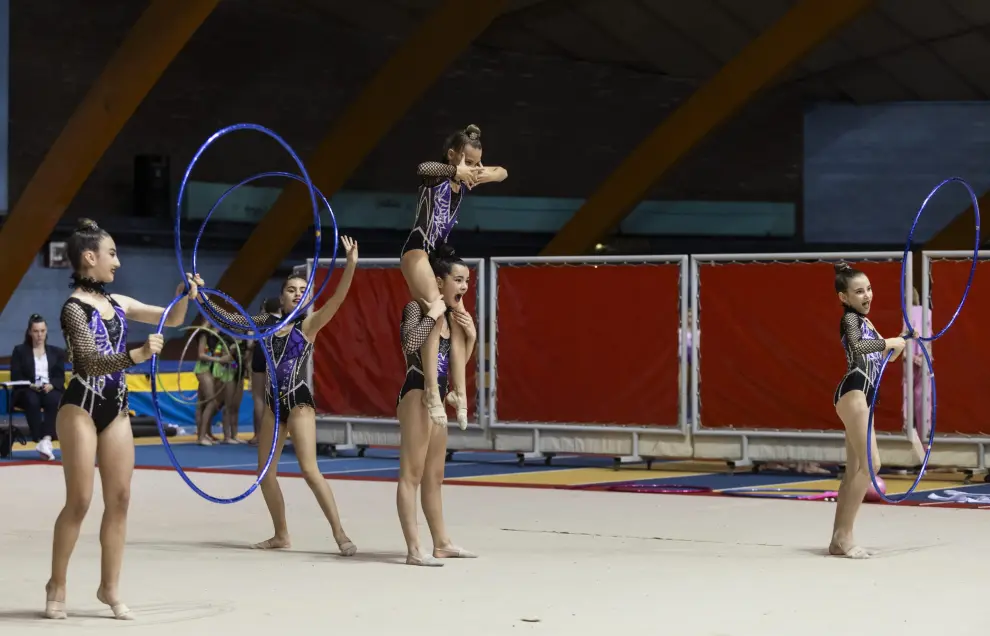 Juegos Escolares de Aragón de gimnasia rítmica en el Palacio de Deportes de Zaragoza