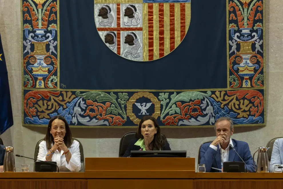 Ensayo del equipo de debate de Fundación Down Zaragoza en las Cortes de Aragón