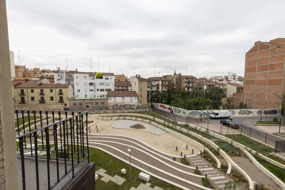 El nuevo edificio de la residencia Pontoneros de Zaragoza.