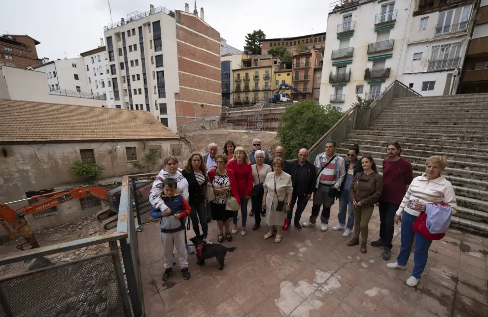 Afectados por el derrumbe del edificio de la calle San Francisco de Teruel, un año después