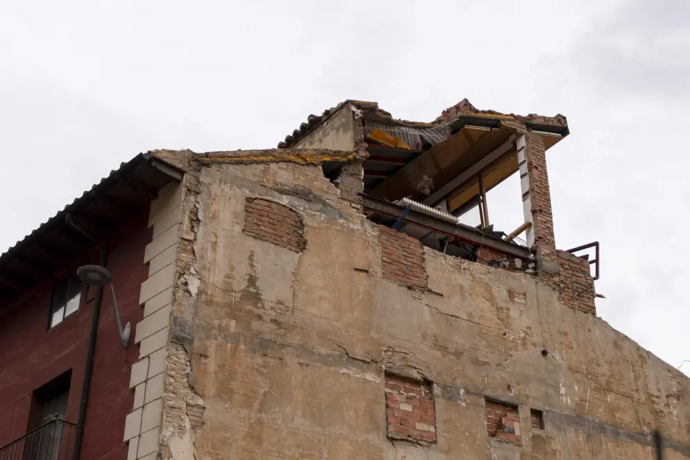 Afectados por el derrumbe del edificio de la calle San Francisco de Teruel, un año después