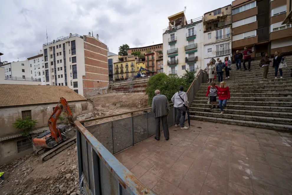 Afectados por el derrumbe del edificio de la calle San Francisco de Teruel, un año después