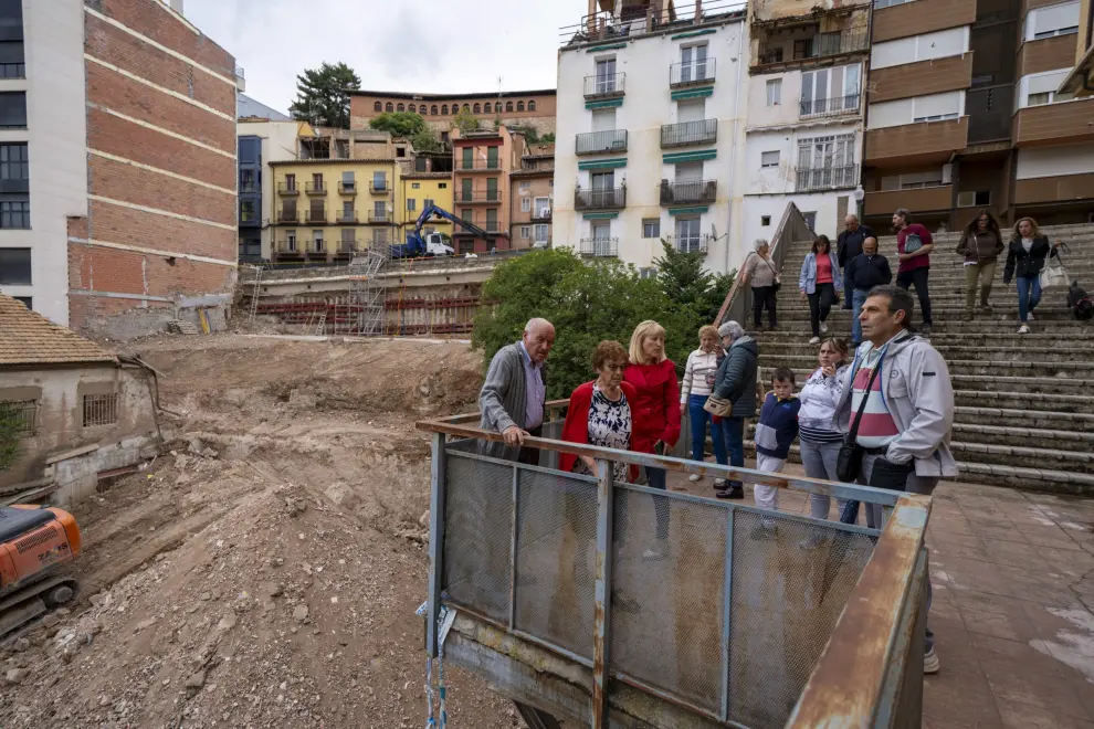 Afectados por el derrumbe del edificio de la calle San Francisco de Teruel, un año después