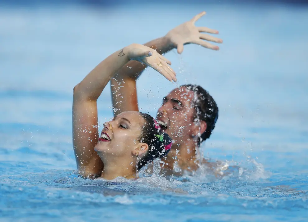 Emma García y Dennis González, oro en la final de la rutina libre por parejas mixtas