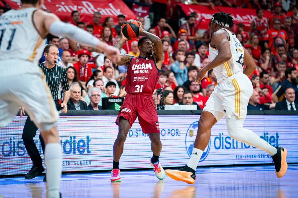 Partido UCAM Murcia-Real Madrid, tercero del 'play off' final de la Liga Endesa de baloncesto