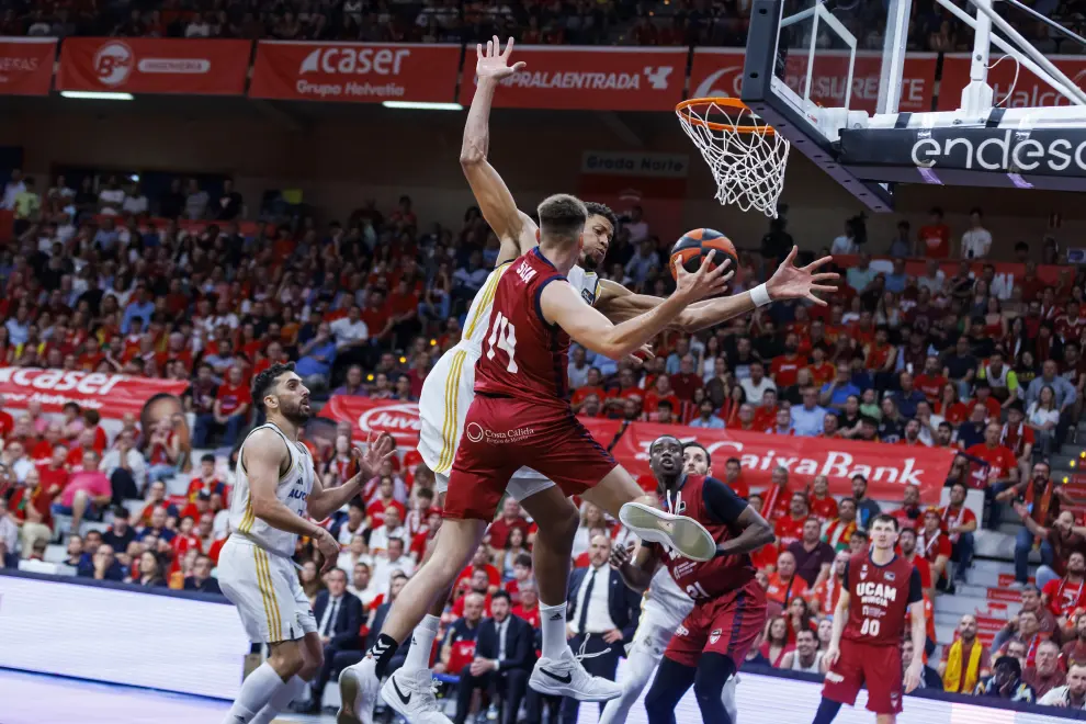 Partido UCAM Murcia-Real Madrid, tercero del 'play off' final de la Liga Endesa de baloncesto