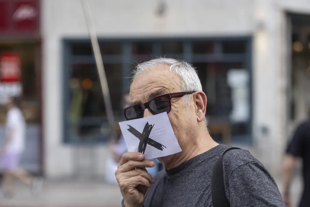 Manifestación en apoyo a 'Los 6 de Zaragoza'.