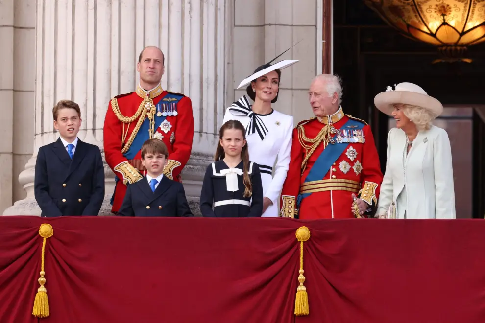 Reaparece Kate Middleton en la celebración el cumpleaños del rey Carlos III