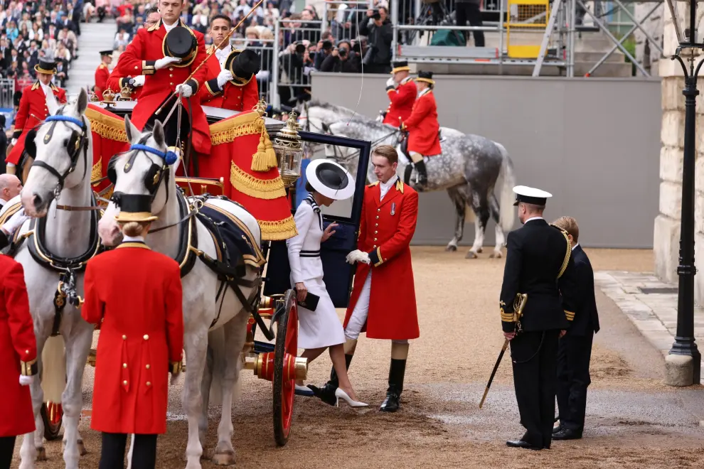 Reaparece Kate Middleton en la celebración el cumpleaños del rey Carlos III