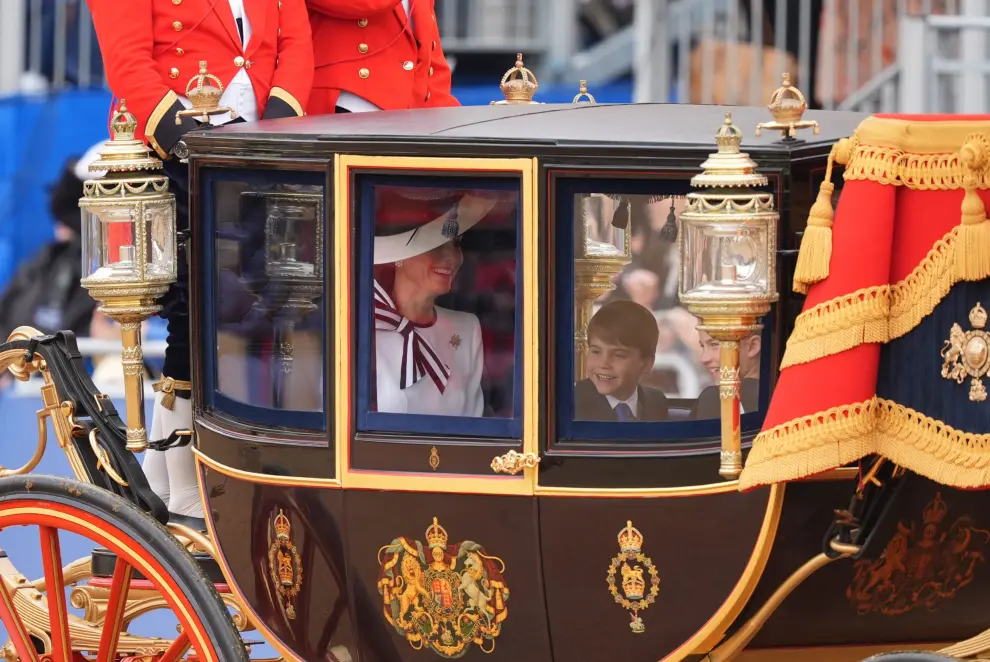 Reaparece Kate Middleton: foto del desfile que celebra el cumpleaños del rey Carlos III