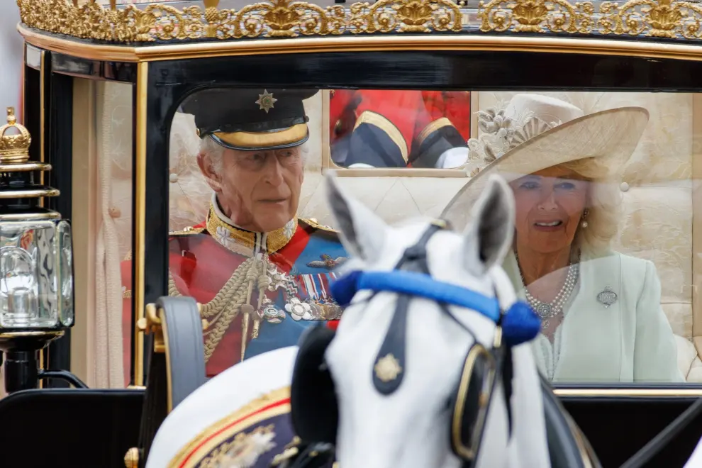 Reaparece Kate Middleton: foto del desfile que celebra el cumpleaños del rey Carlos III
