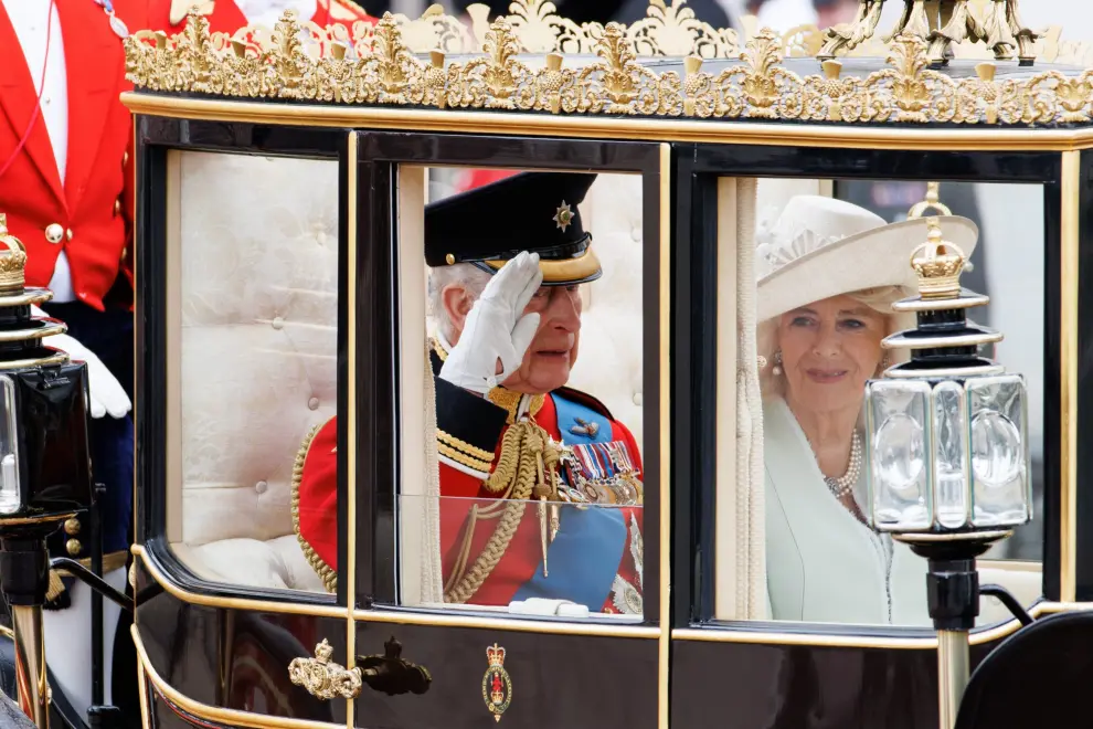 Reaparece Kate Middleton: foto del desfile que celebra el cumpleaños del rey Carlos III