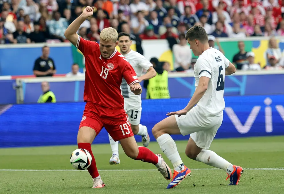 Eurocopa 2024: partido Eslovenia-Dinamarca, del grupo C, en el Stuttgart Arena