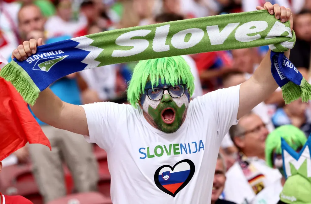 Eurocopa 2024: partido Eslovenia-Dinamarca, del grupo C, en el Stuttgart Arena