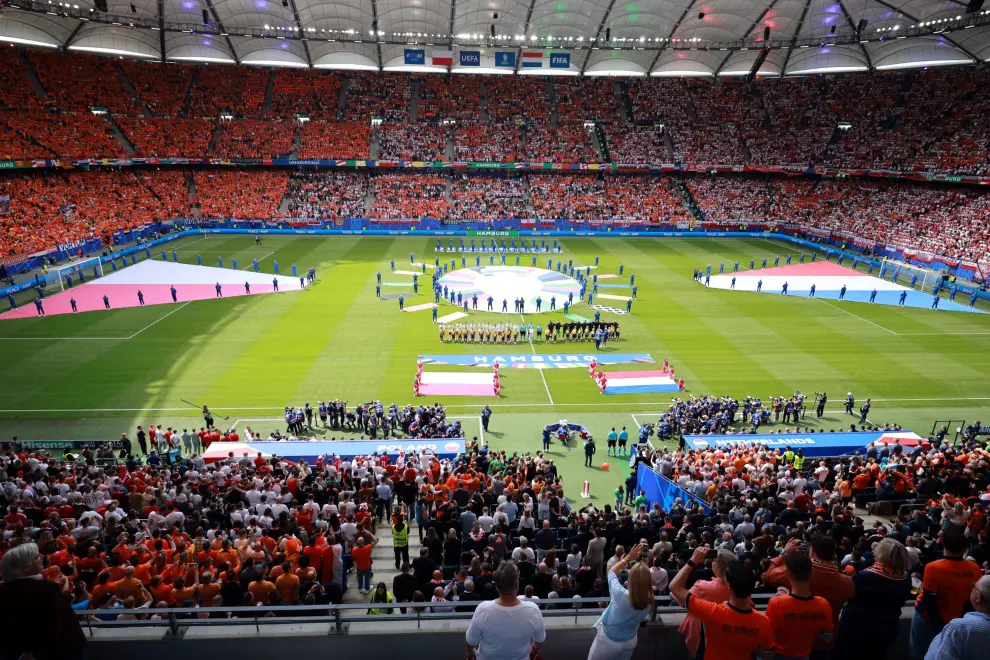 Eurocopa 2024: partido Polonia-Países Bajos, en el Volksparkstadion de Hamburgo