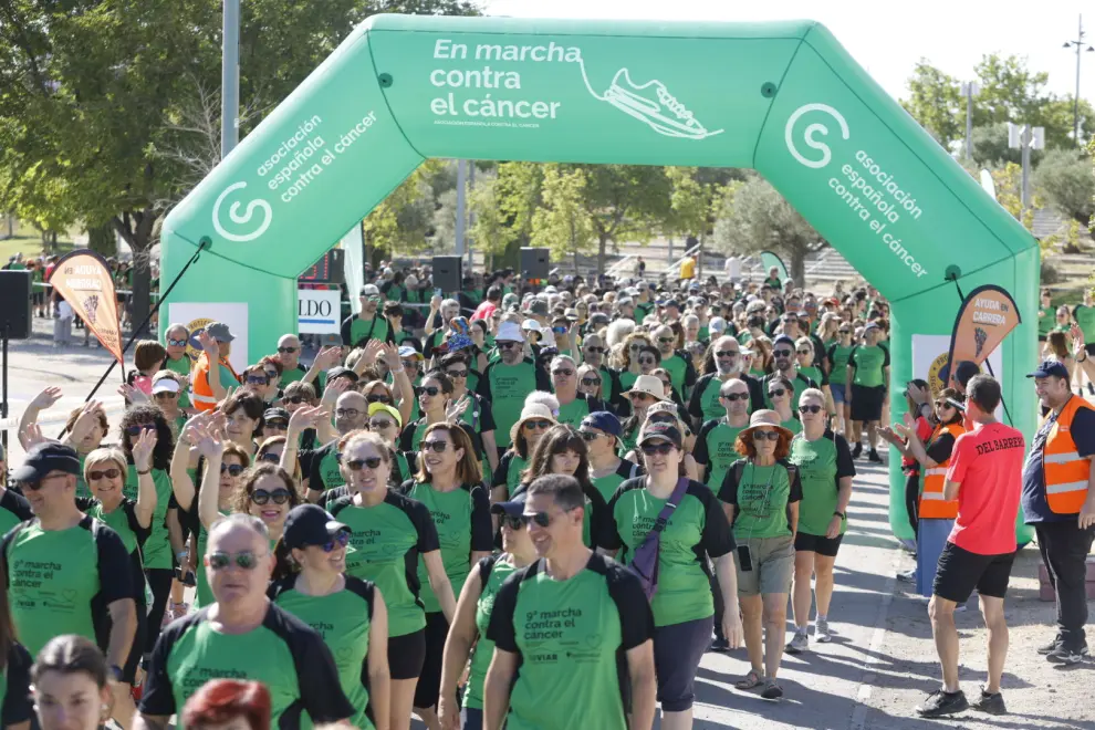 Marcha Contra el Cáncer 2024 en el Parque del Agua de Zaragoza