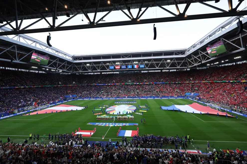 Eurocopa 2024: partido Austria-Francia, del grupo D, en el Merkur Spiel-Arena de Düsseldorf