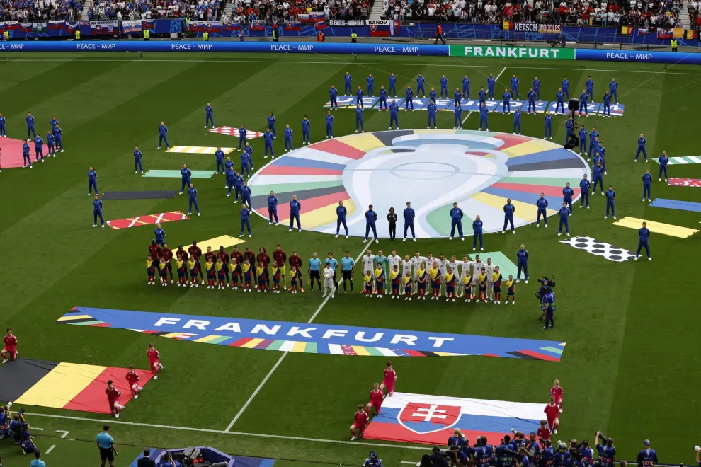 Eurocopa 2024: partido Bélgica-Eslovaquia, del grupo E, en el Deutsche Bank Park de Fráncfort