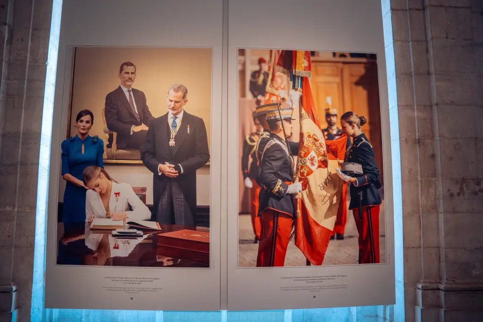 Exposición 'Felipe VI 2014-2024. Una década de la historia de Corona de España', en el Palacio Real