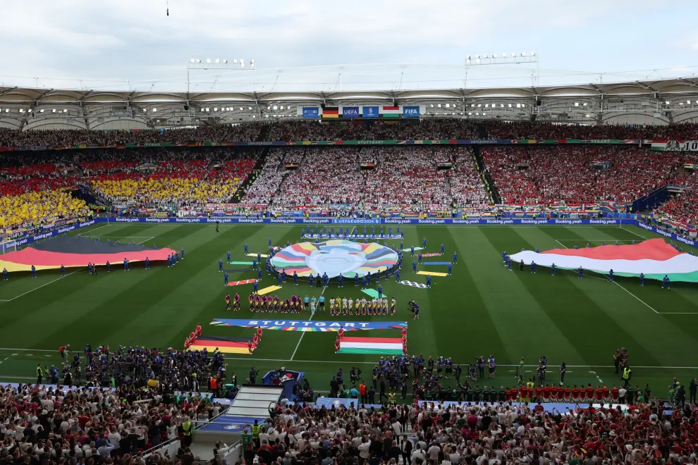 Eurocopa 2024: partido Alemania-Hungría, del grupo A, en el Mercedes-Benz Arena de Stuttgart