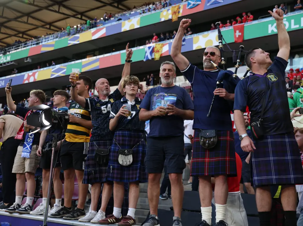 Eurocopa 2024: partido Escocia-Suiza-Hungría, del grupo A, en el Rhein-Energie Stadion de Colonia