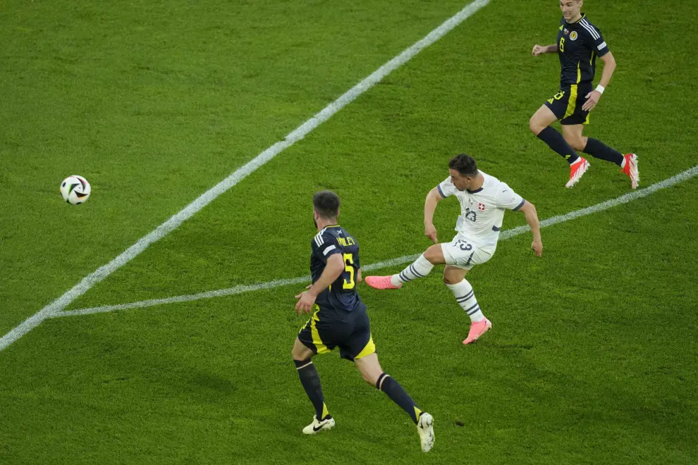 Eurocopa 2024: partido Escocia-Suiza-Hungría, del grupo A, en el Rhein-Energie Stadion de Colonia