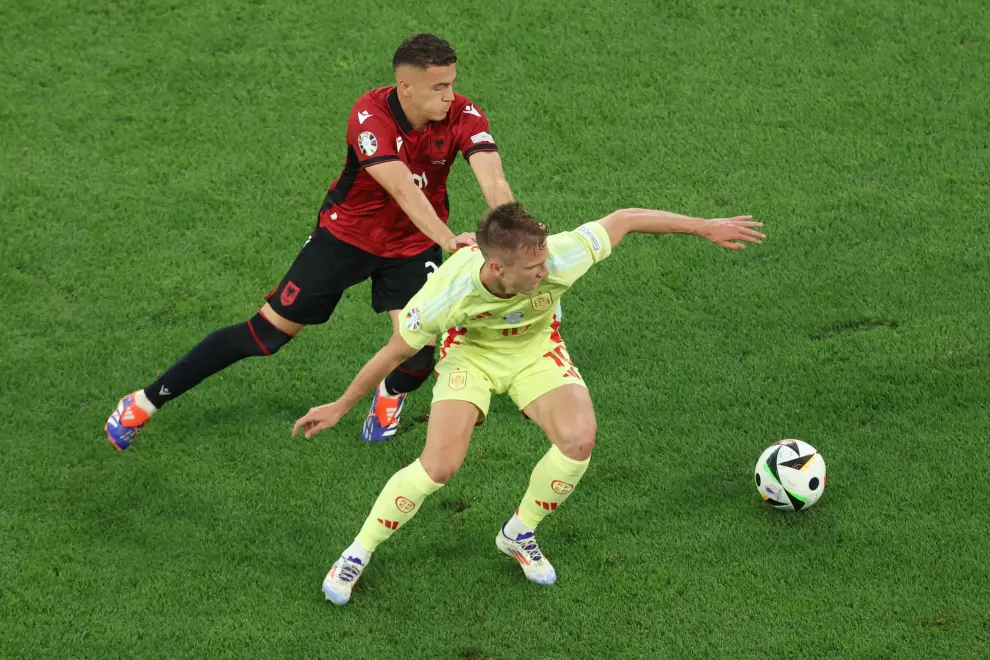 Eurocopa 2024: partido Albania-España, del grupo B, en el Dusseldorf Arena