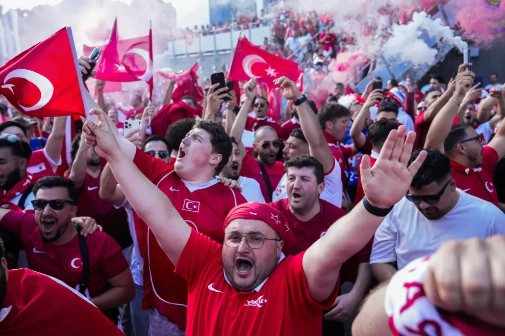 Eurocopa 2024: partido República Checa-Turquía, del grupo F, en el Volksparkstadion de Hamburgo