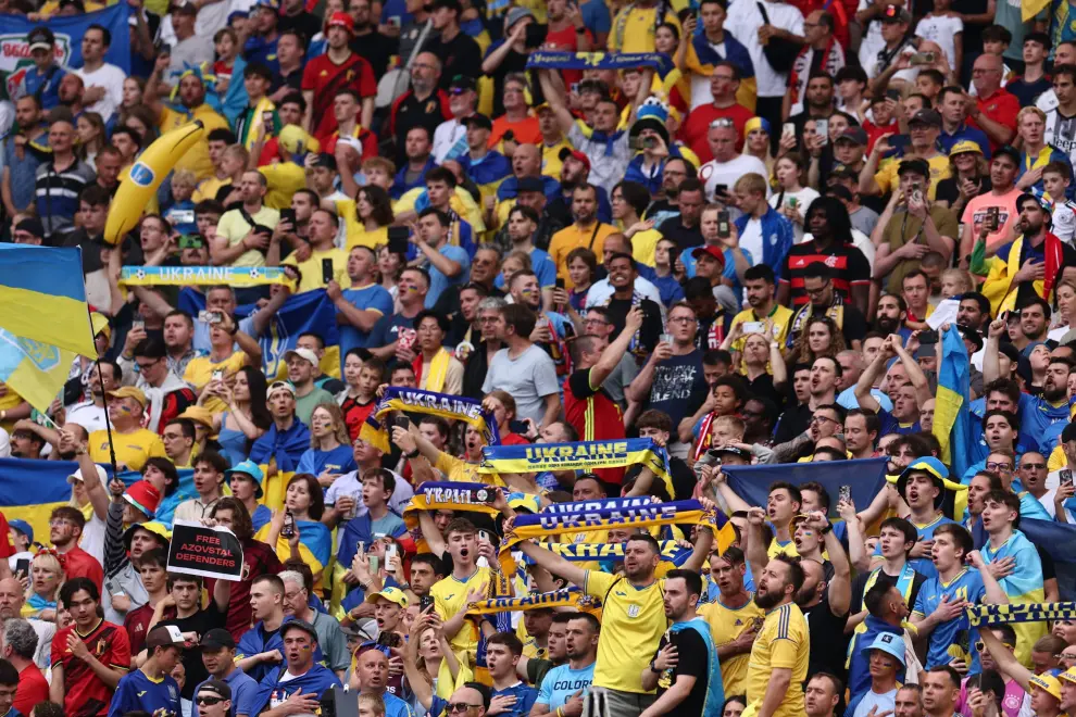 Eurocopa 2024: partido Ucrania-Bélgica, del grupo E, en el MHPArena de Stuttgart