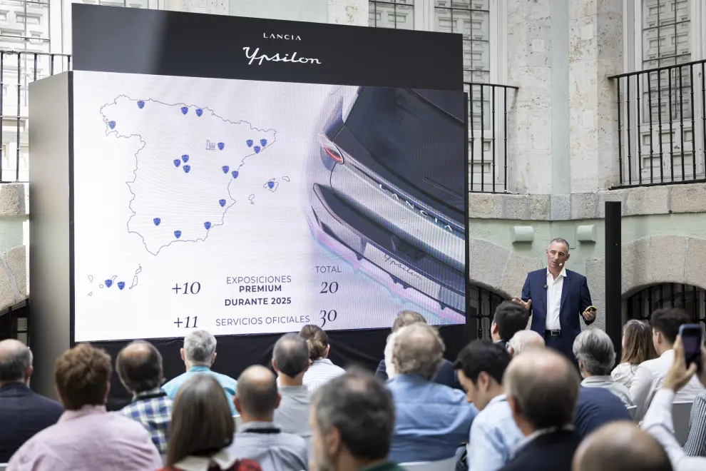 Presentacion en Madrid del Lancia Ypsilon, que se fabrica en la planta de Stellantis de Zaragoza