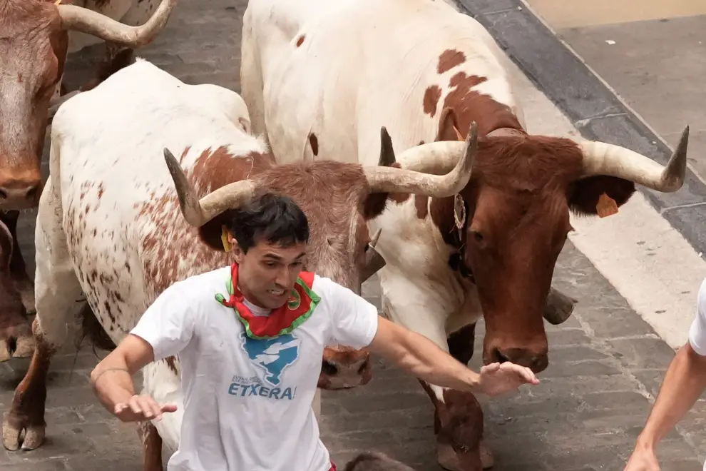 Tercer encierro de San Fermín 2024.