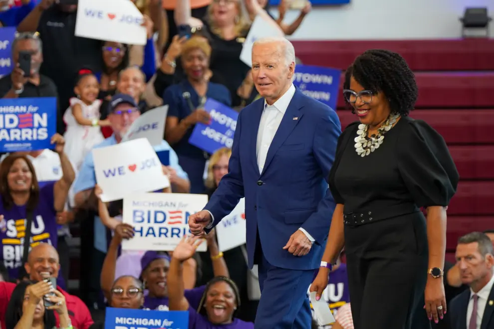 Elecciones en Estados Unidos: acto de campaña de Joe Biden en Detroit, en el decisivo estado de Michigan