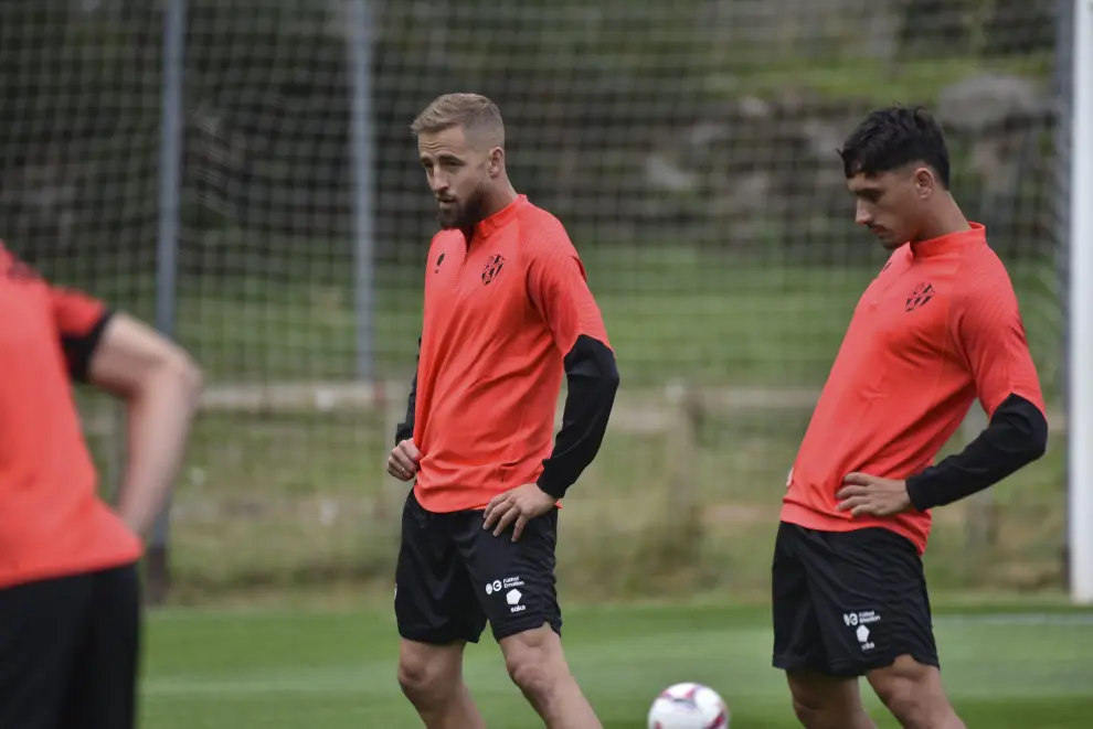 Primer entrenamiento de la SD Huesca.